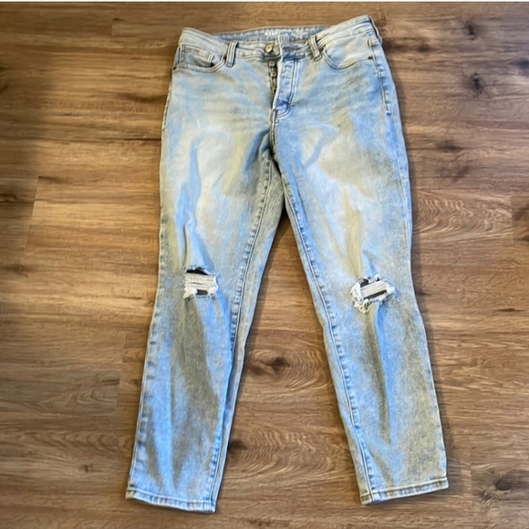Womens High Waisted Button Fly OG Straight Jeans - Picture 1 of 10